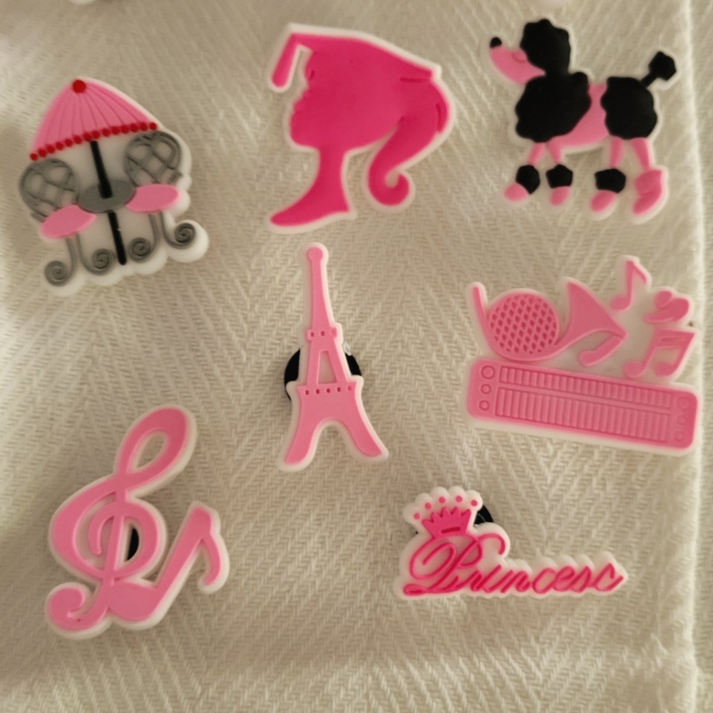 Pink charms for crocks or clogs